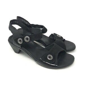 Ziera DASH Black Leather Suede Comfort Sandals 9